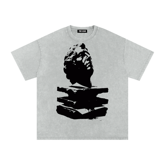 Snow Washed Oversized Cotton T-Shirt