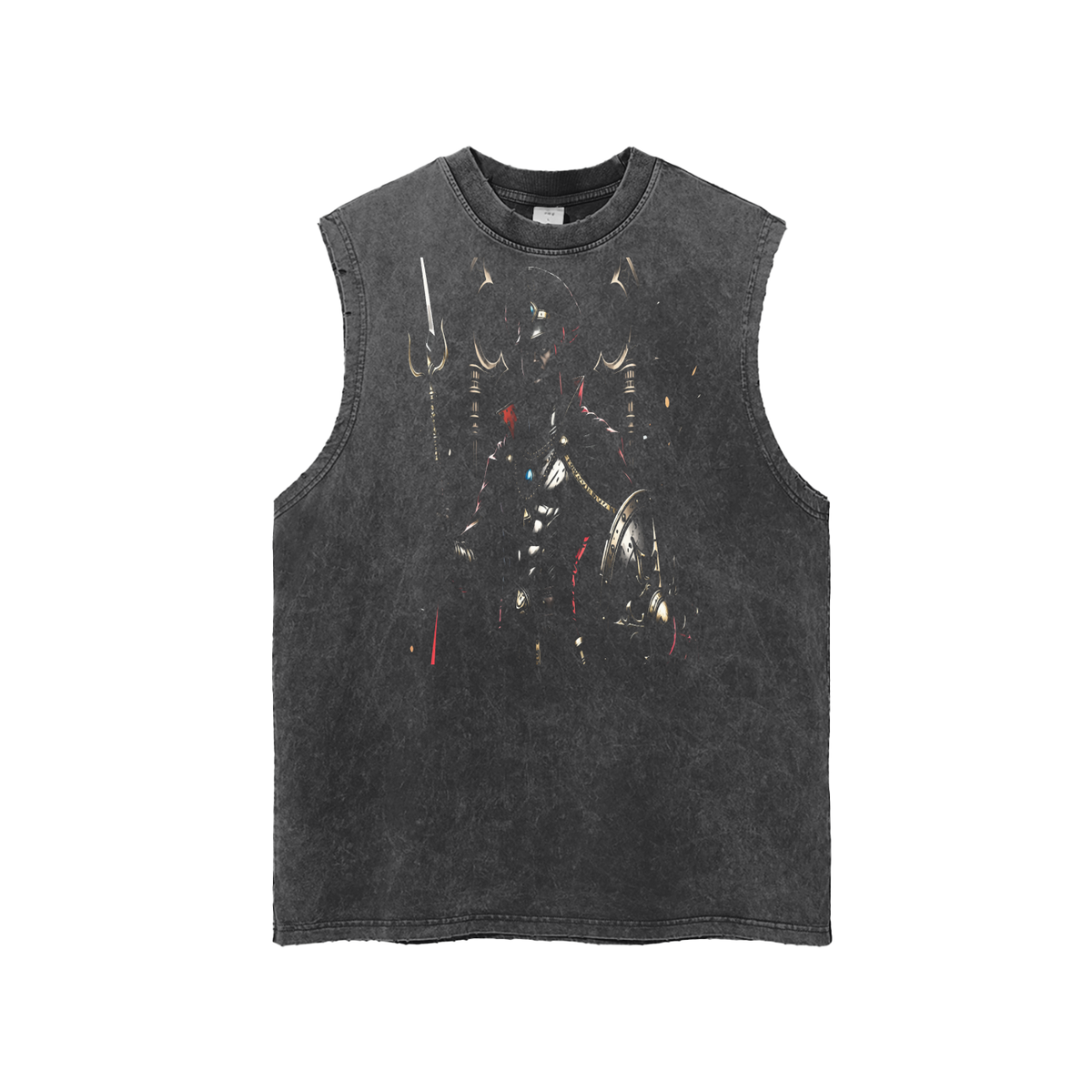 Snow Washed Frayed Hem Tank Top