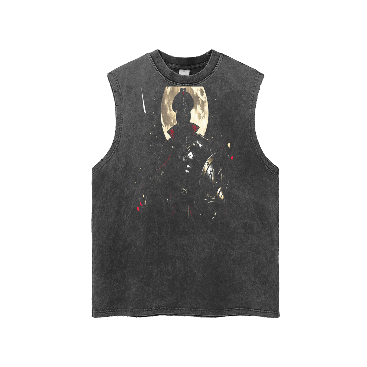 Snow Washed Frayed Hem Tank Top