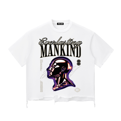 Snow Wash Raw-Hem Boxy T-shirt