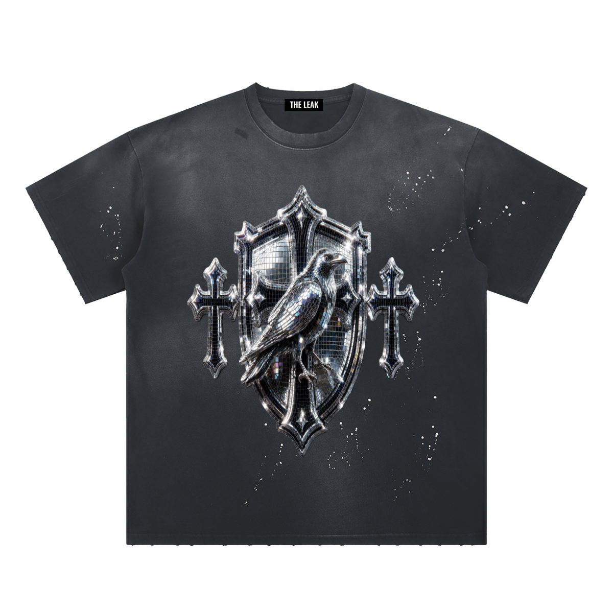 Hand-Frayed Sunfade Paint Splatter T-Shirt