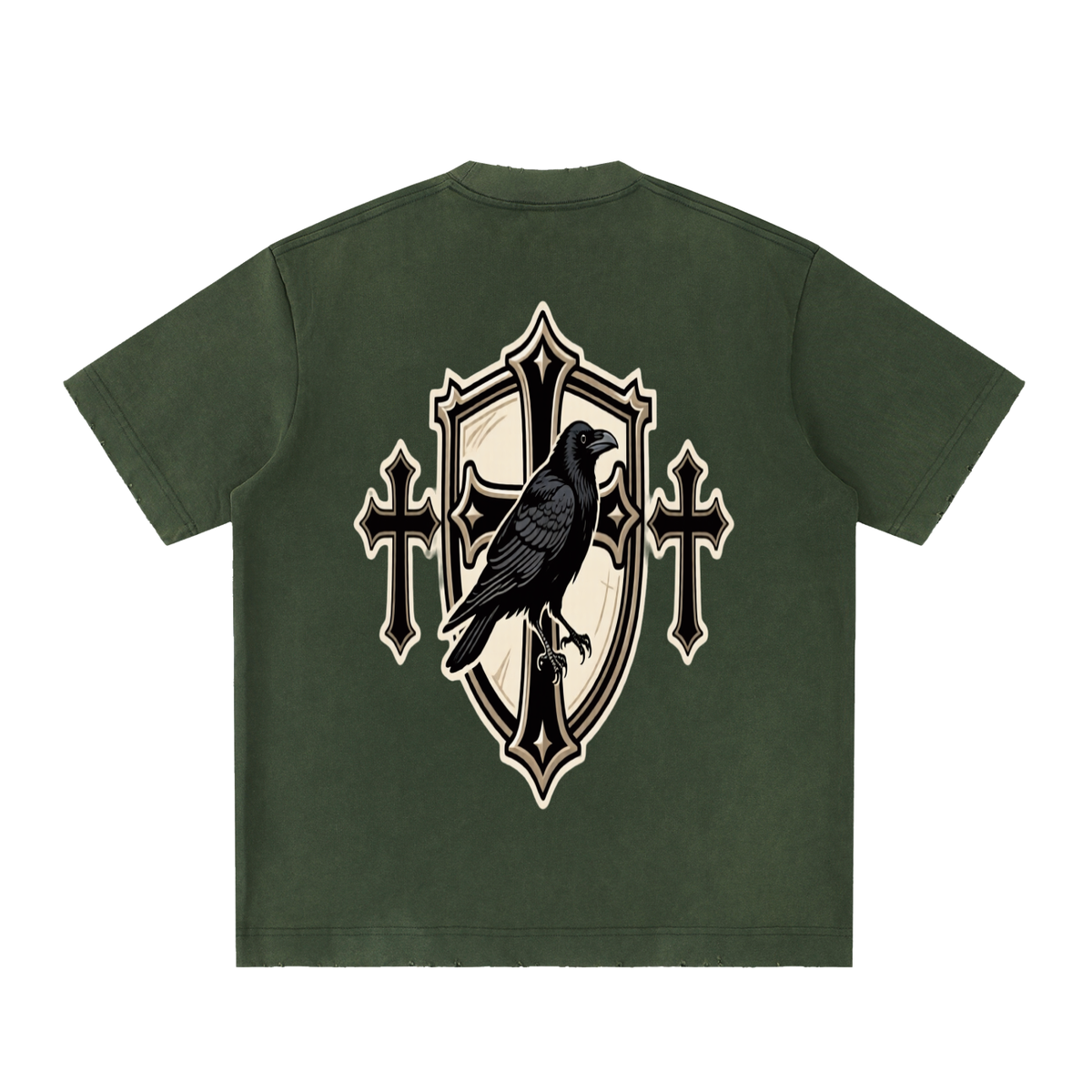 Heavyweight Vintage Washed Frayed T-Shirt