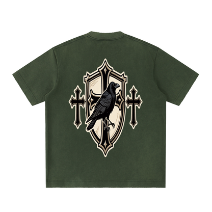 Heavyweight Vintage Washed Frayed T-Shirt