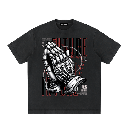 Heavyweight Vintage Washed Frayed T-Shirt