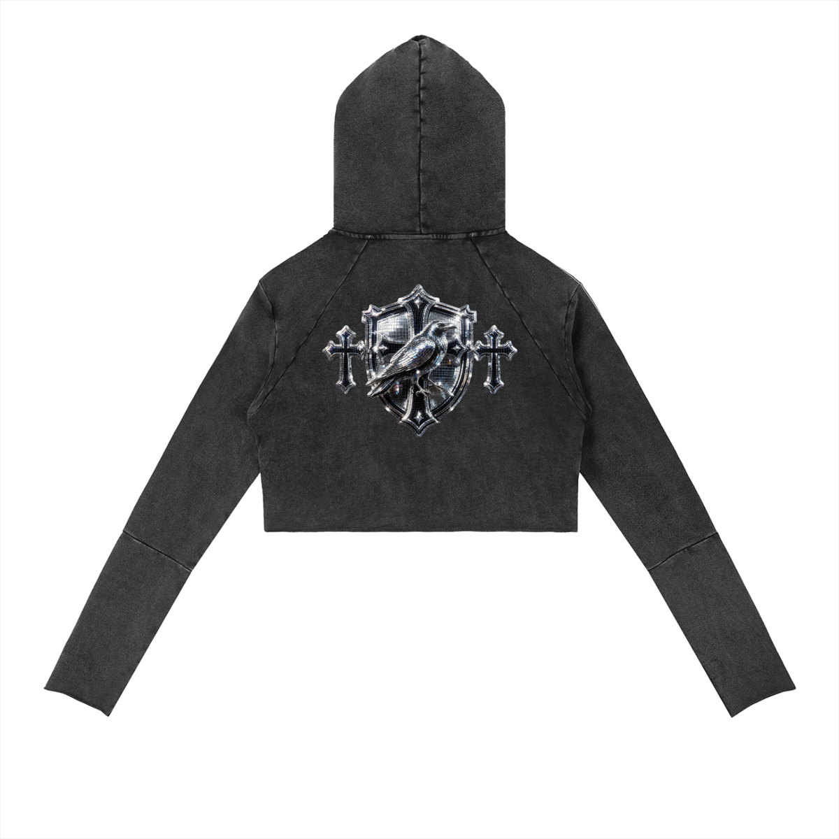 Vintage Washed Raw Edge Hoodie