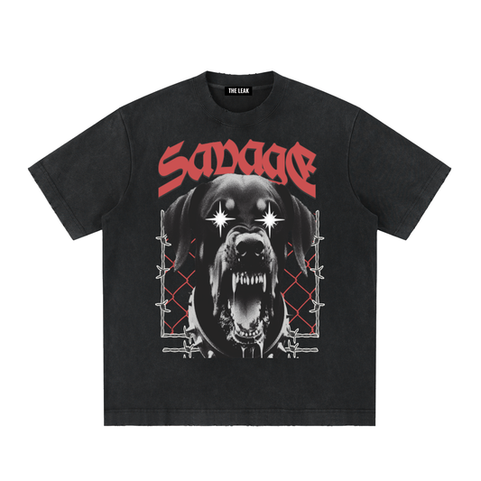 Heavyweight Vintage Washed Frayed T-Shirt