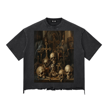 Snow Wash Raw-Hem Boxy T-shirt
