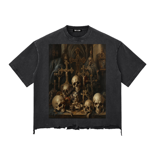 Snow Wash Raw-Hem Boxy T-shirt