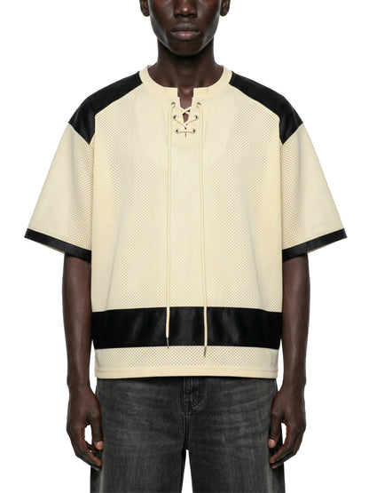 Unisex Raglan Sleeve Mesh Boxy T-Shirt